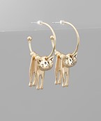 Cat Dangle Hoop
