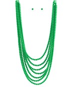 Load image into Gallery viewer, 7 Layered Bead Necklace Set