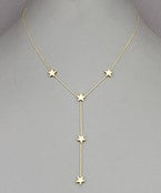 Brushed  Stary Y Necklace