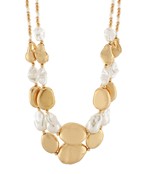 2 Layer Chunky Pearl & Nugget Necklace