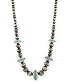 Western Style Navajo w/Stone Necklace