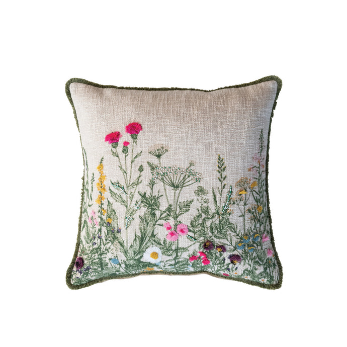 Needlepoint Floral Pillow 18 