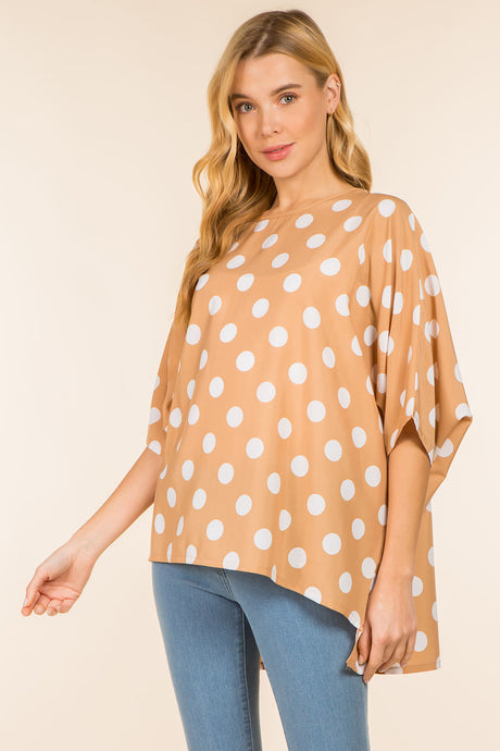 Stretchy Polka Dot Tunic