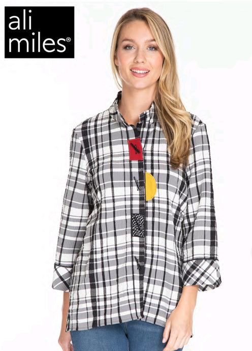 Ali Miles Plaid Tunic