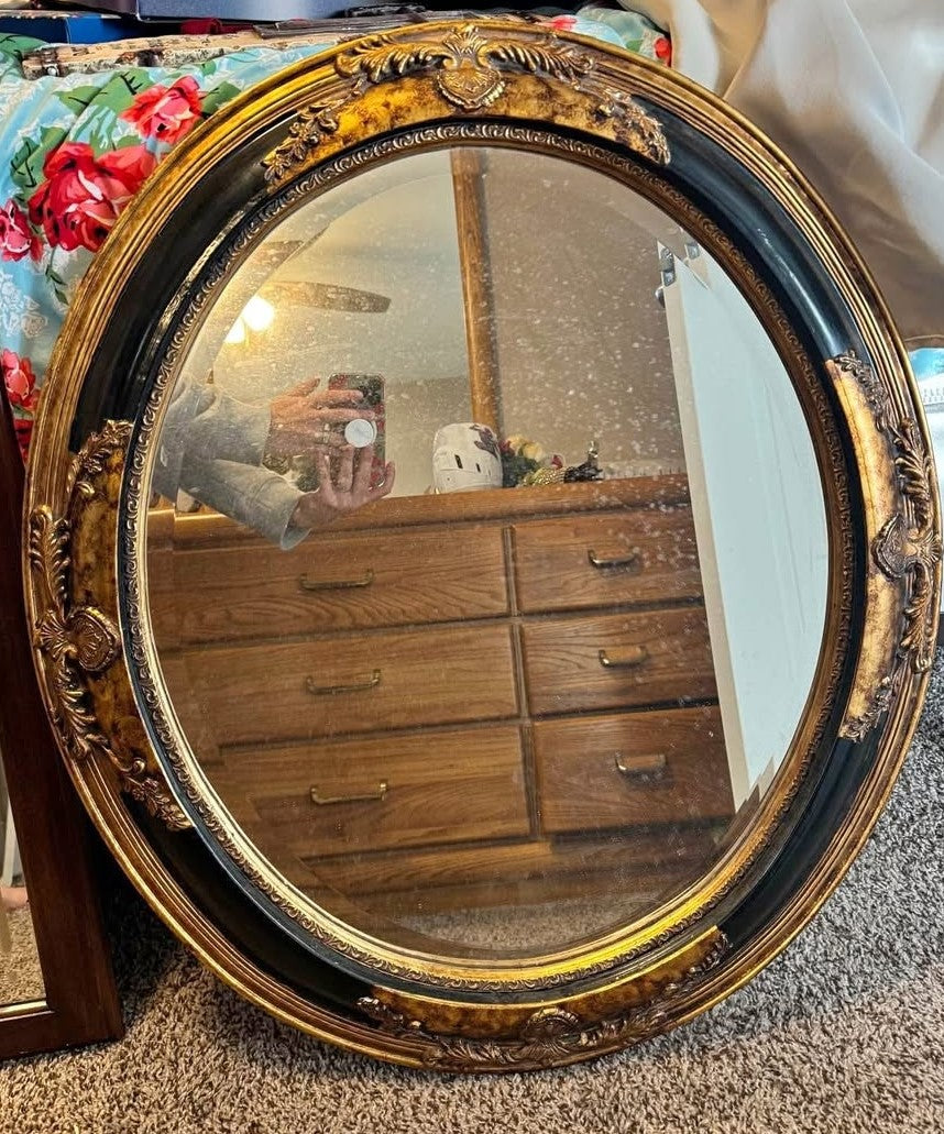 Oval Filigree Mirror