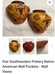 Southwestern Pottery Wall Pockets