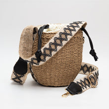 Load image into Gallery viewer, Straw Crochet Bucket Bag/Crossbody