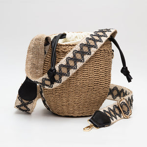 Straw Crochet Bucket Bag/Crossbody