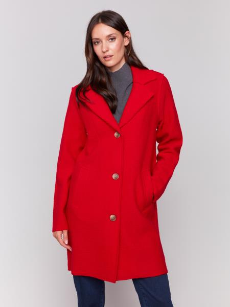 Long Boiled Wool Coat