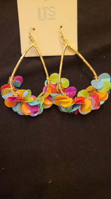 Multicolor Disc Bead Dangles