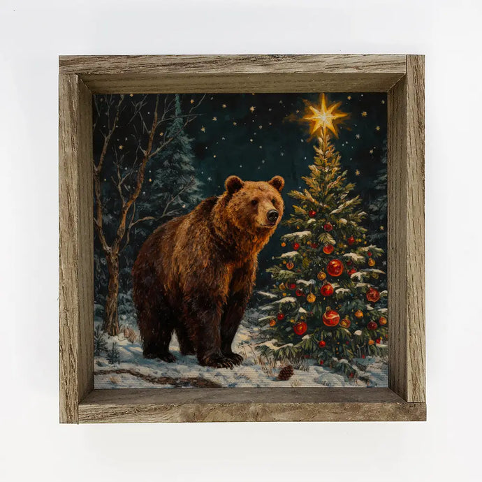 Bear and Christmas Tree