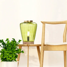 Load image into Gallery viewer, Chartreuse Glass Accent Lamp