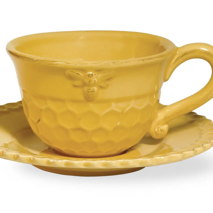 Honeycomb Teacup & Saucer