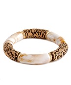 Ivory and Animal Pattern Bracelet