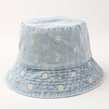 Load image into Gallery viewer, Denim Chrysanthemum Bucket