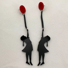 Load image into Gallery viewer, The Girl Holding A Balloon Acrylic Dangle Earrings