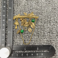 Load image into Gallery viewer, Forest Style Mushroom Pinecone Leaf Charm Brooch
