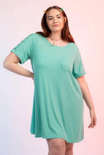 Load image into Gallery viewer, Easy Every Day Dress Bright Green Curvy