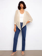 Load image into Gallery viewer, Crochet Lurex Tie-Front Bolero