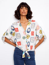 Load image into Gallery viewer, Printed Linen Front Tie