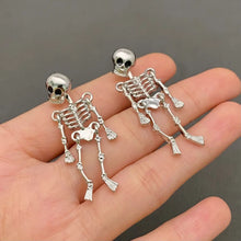 Load image into Gallery viewer, Halloween Skull Dangle Earrings