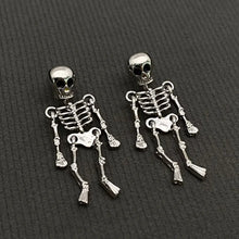 Load image into Gallery viewer, Halloween Skull Dangle Earrings