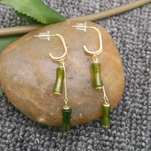 Load image into Gallery viewer, Bamboo Tassel Gold-Plated Post Earrings