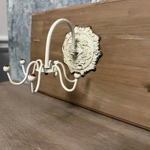 Load image into Gallery viewer, Pewter Hook in Distressed White Finish