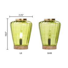 Load image into Gallery viewer, Chartreuse Glass Accent Lamp