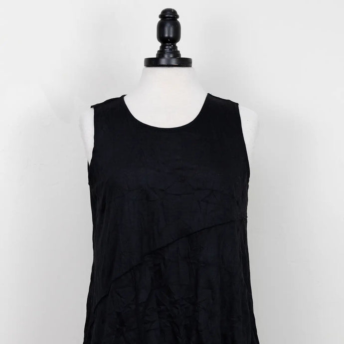 Crinkle Tank Black Fall