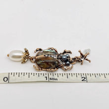 Load image into Gallery viewer, Vintage Insect Pearl Pendant Earrings