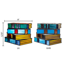 Load image into Gallery viewer, Books Stained Glass Accent Lamp