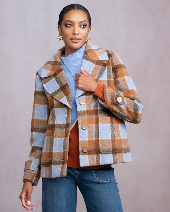 Blue Plaid  Jacket