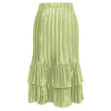 Load image into Gallery viewer, Satin Mini Pleat Tiered Skirt