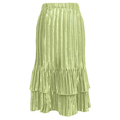 Satin Mini Pleat Tiered Skirt