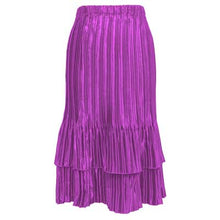 Load image into Gallery viewer, Satin Mini Pleat Tiered Skirt