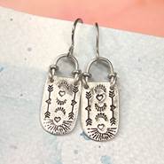 Hearts and arrows - sterling silver earrings