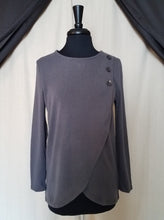 Load image into Gallery viewer, Papillon Charcoal Crossover 3 Button Top