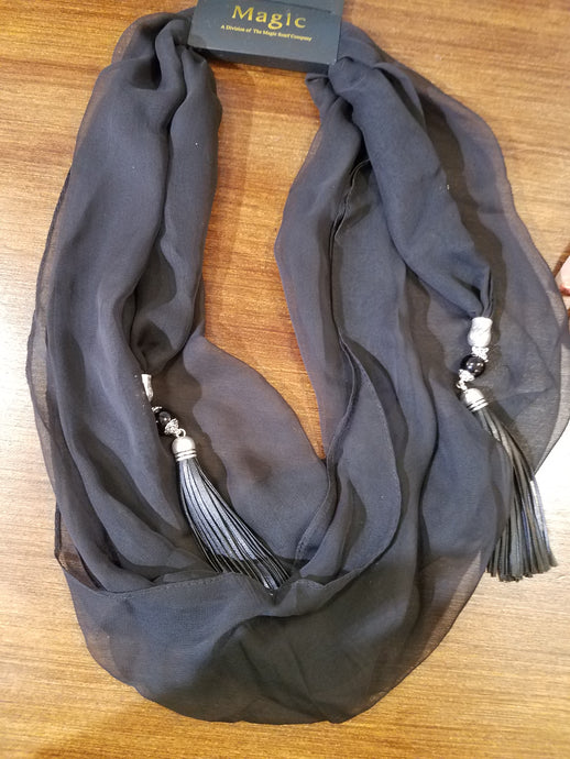 Silky Dress Scarf/Tassel
