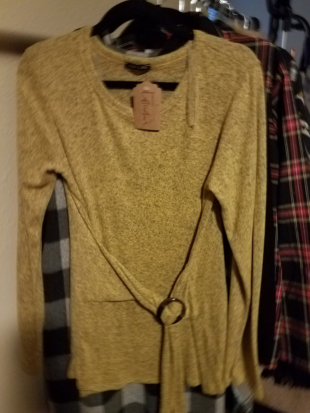 Tie Front Tunic in Mustard