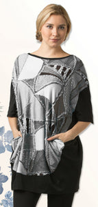 Abstract Mix Media Top