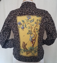 Load image into Gallery viewer, Grannys Exclusive Chintz Design Leopard Print Denim Jacket