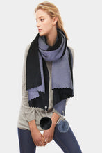 Load image into Gallery viewer, Bicolor PomPom Scarf Wrap