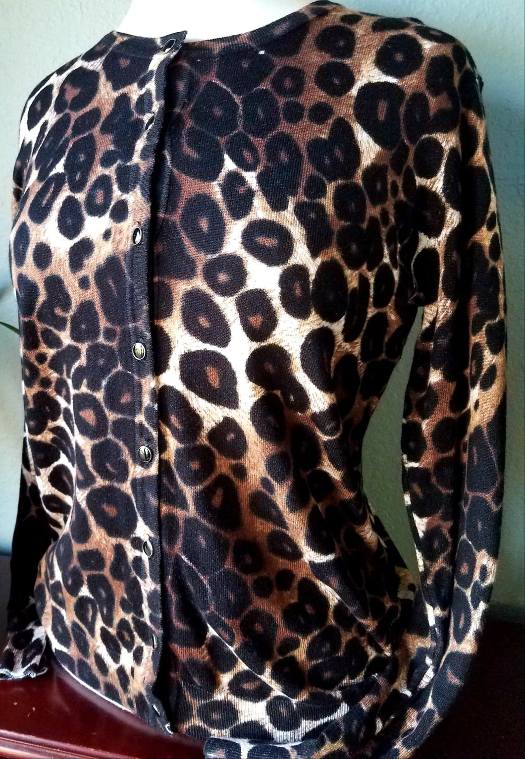 Cheetah Long Sleeve Button Cardigan