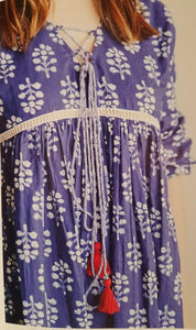 Embellish Cotton Cambric Woven Print Dress