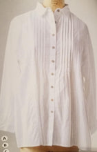 Load image into Gallery viewer, Embellish Cotton Voile Pleated Favorite Classic Shirt
