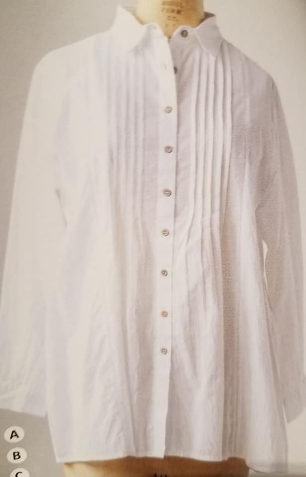 Embellish Cotton Voile Pleated Favorite Classic Shirt