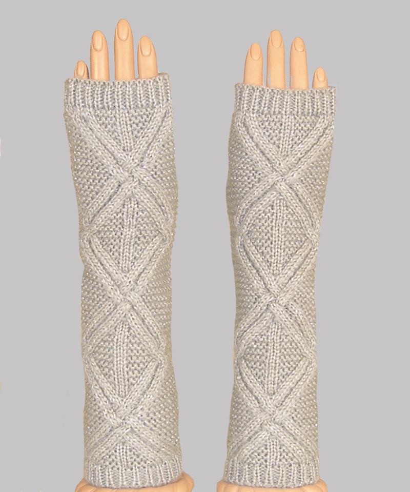 Cross Knit Hand/Arm Fingerless Warmers
