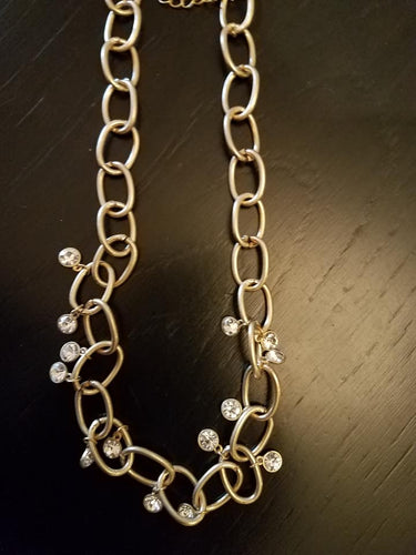 Crystal Drop Fringe Collar Necklace