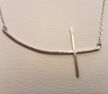 Load image into Gallery viewer, Curved Cross Necklace